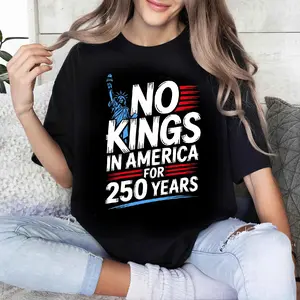 No Kings America 250 Years, Funny 86 47 Anti Trump T-Shirt