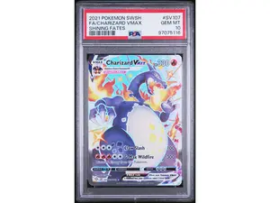 2021 Pokemon Sword and Shield Shining Fates Charizard Vmax #SV107 PSA 10