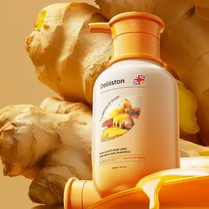 Deliiston Ginger Shampoo Nourishes the Scalp, Controls Dandruff, Gentle and Safe, Non-damaging Formula, Healthy Hair, Suitable for all Hair Types