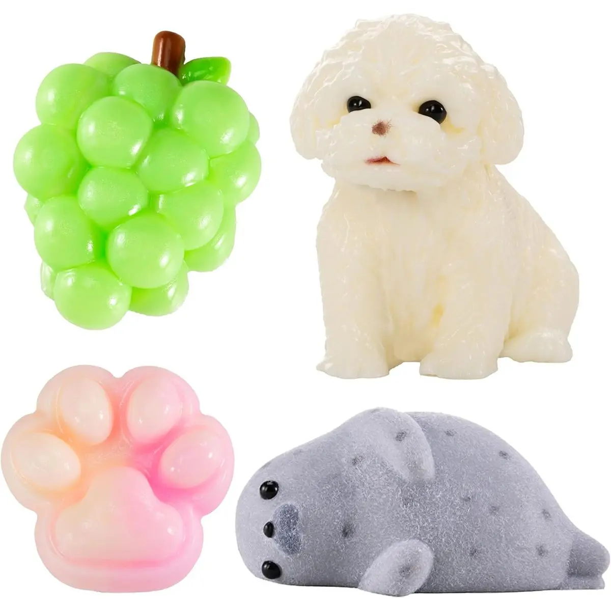Puppy, Seal, Cat Paw & Grape