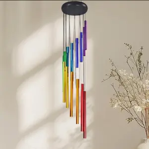 Single Garden Wind Chime with 12 Tuned Aluminum Tubes — The Perfect Outdoor Decoration for Patios, Porches, Courtyards, and Balconies