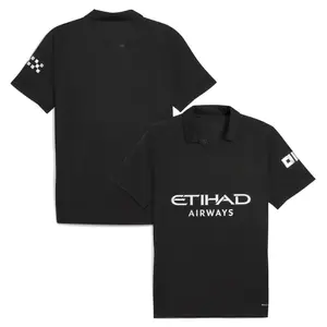 Black 2025-26 MCI Away Short Sleeve Soccer Shirt, 25/26 Black MCI Away Edition Football Jersey
