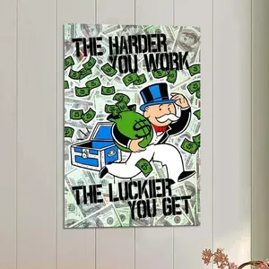Monopoly Vintage Game Poster, Retro Board Game Wall Art Print, Classic Money Game Decor, Bedroom Living Room Poster, Unframed Vintage Artwork