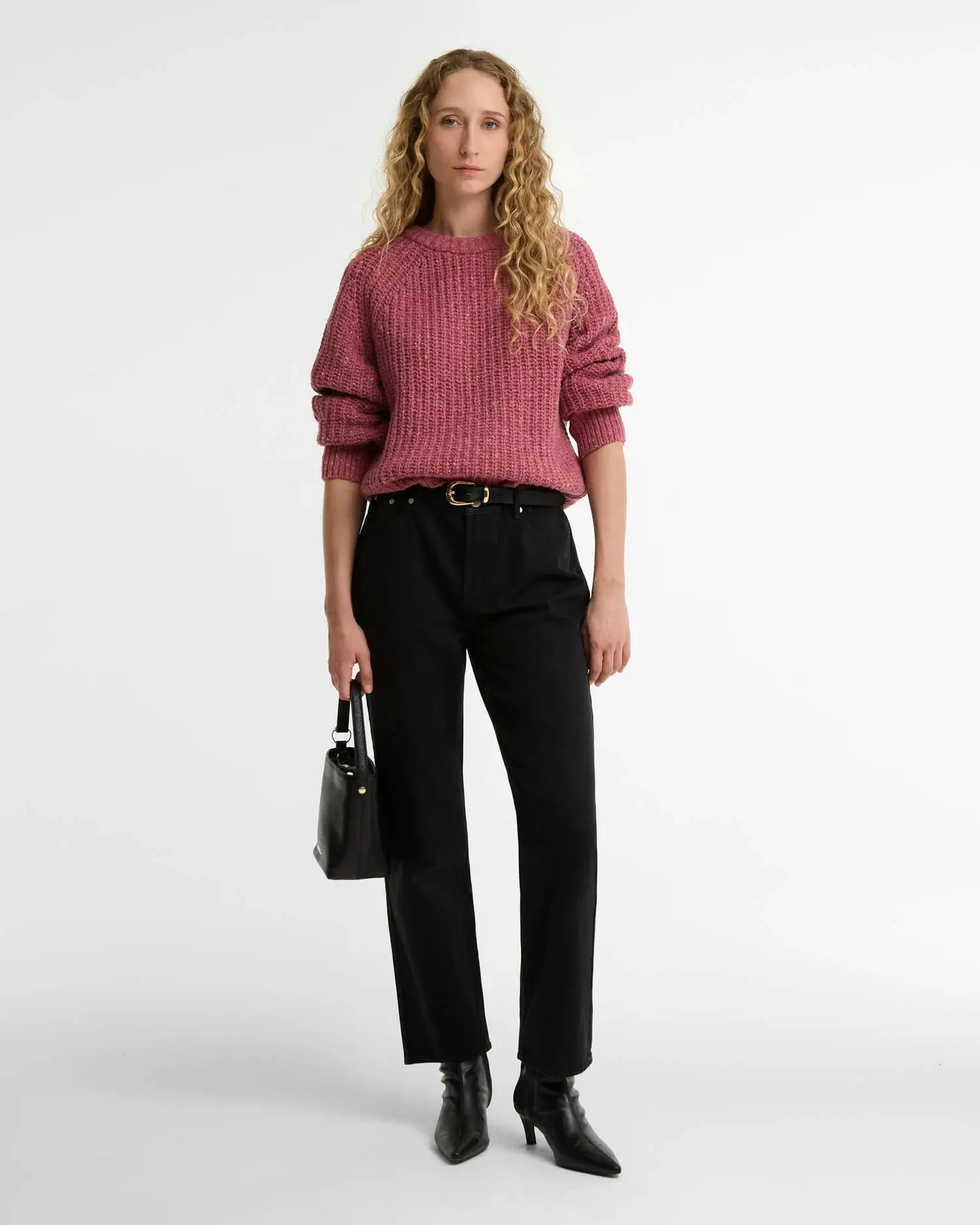 Barbour Alderney Wool-Blend Crew Neck Jumper – Tea Rose