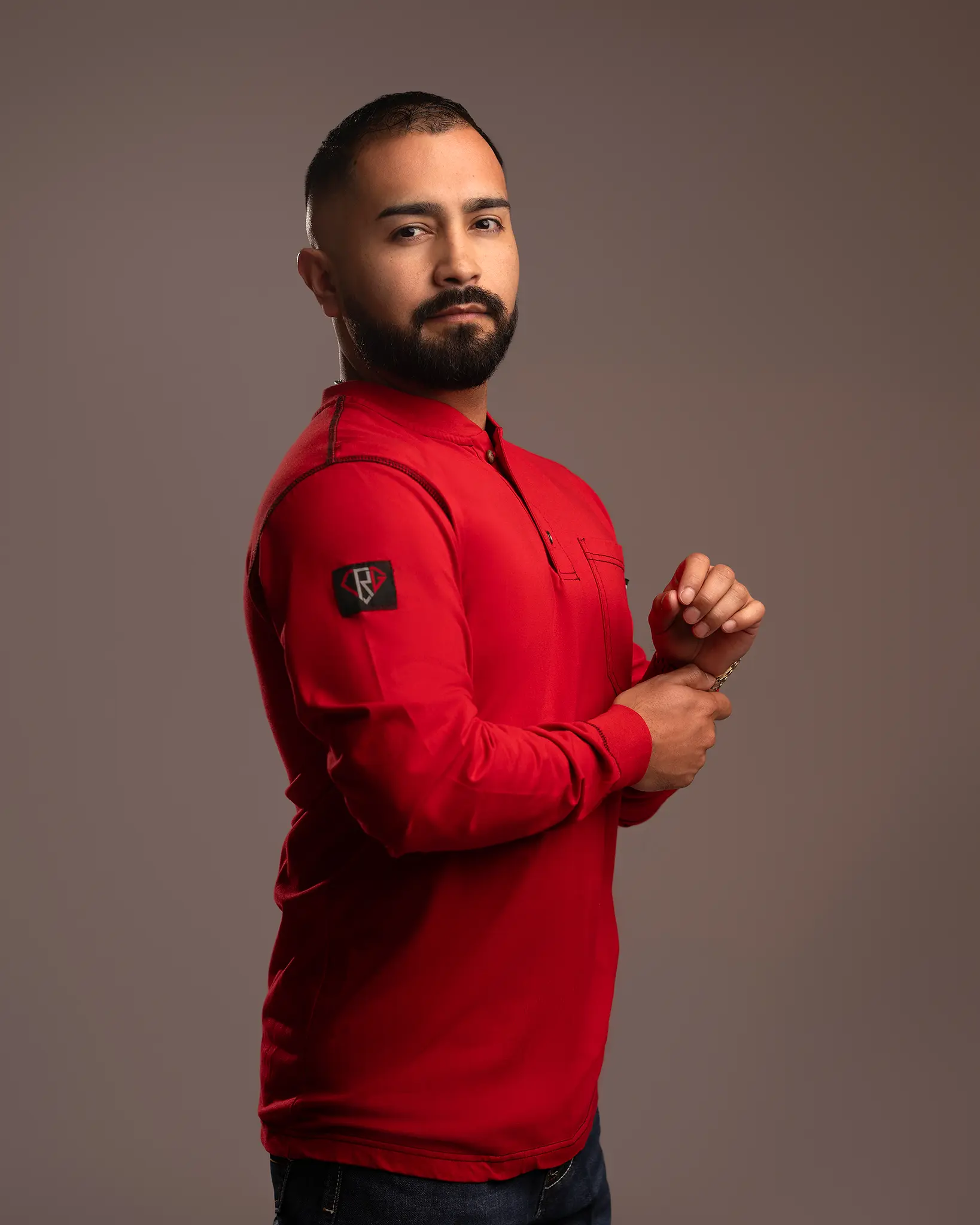 Red CRG FR Henley Red CRG FR Henley