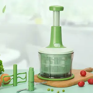 Multifunctional Manual Food Chopper, 1 Set 1200ML Salad Vegetable Spinner, Vegetable Cutter, Easy To Prepare, Mini Kitchen Gadgets Essential for Home Cooking
