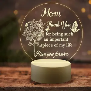 Heart-Shaped Night Light Gift for Mom, Perfect Birthday & Mother's Day Present, Romantic Room Decoration for Her