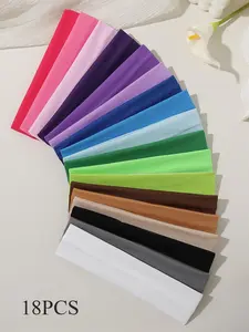 Women's Multi-Color Sports Training Headbands, Elastic Sweat-Absorbing Hair Bands, Yoga Running Exercise Fashion Accessories, Sweat-Wicking Headband for All Seasons