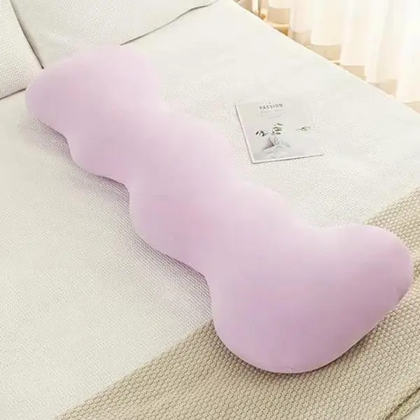 Colourtree Adult Long PP Cotton Pillow provides full-body support and pain relief. Comes with a cool silk pillowcase and a removable, machine-washable pillowcase.