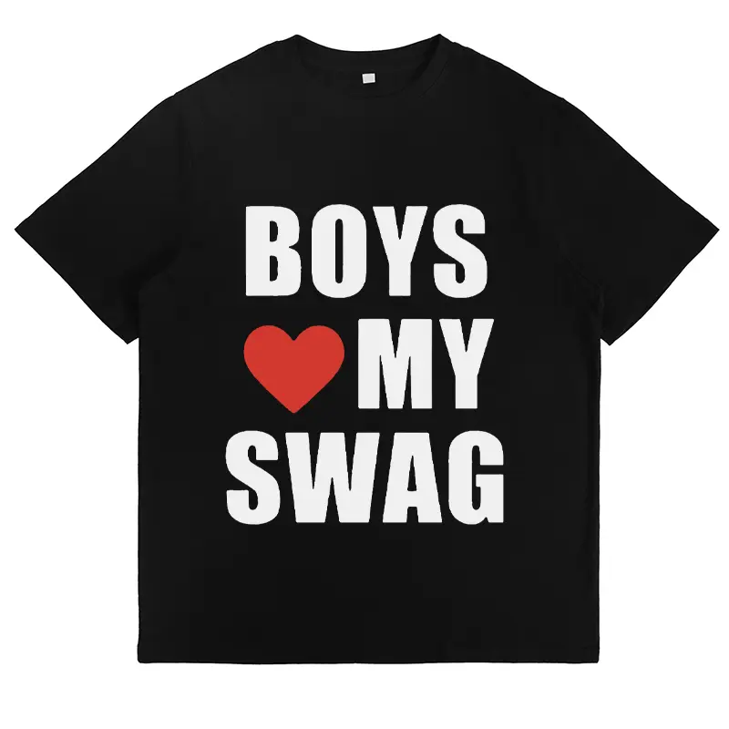 Boys Love My Swag Graphic Tee Cool Trendy Slogan Shirt Casual Daily Wear Gift For Teens Funny Swag Themed T Shirt Stylish Graphic Tee For Men Women Trendy Streetwear Tee