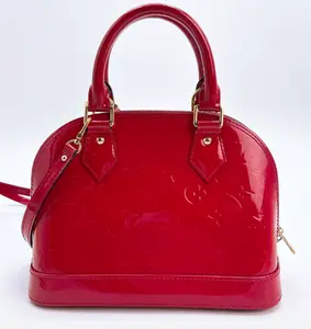 Pre-owned Louis Vuitton Vernis Alma BB Rose Indien