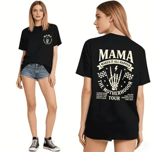 Mama Motherhood Tour Shirt, Vintage Rock Mom Graphic Tee, Trendy Mama Apparel