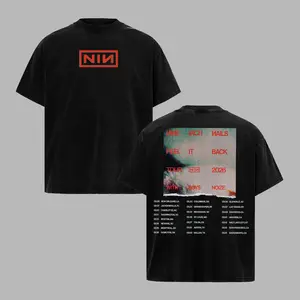 Nine Inch Nails Peel It Back Tour 2026 V2 High Quality Soft Cotton Shirt Unisex Oversize Rock Band Alternative Rock, Industrial Rock Cotton Gift For Rock Music Lovers Vintage 90s Graphic Tees Graphic Streetwear