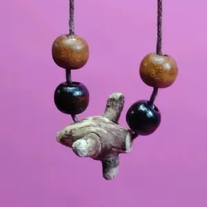 Wooden Necklace and Beads on Hemp String