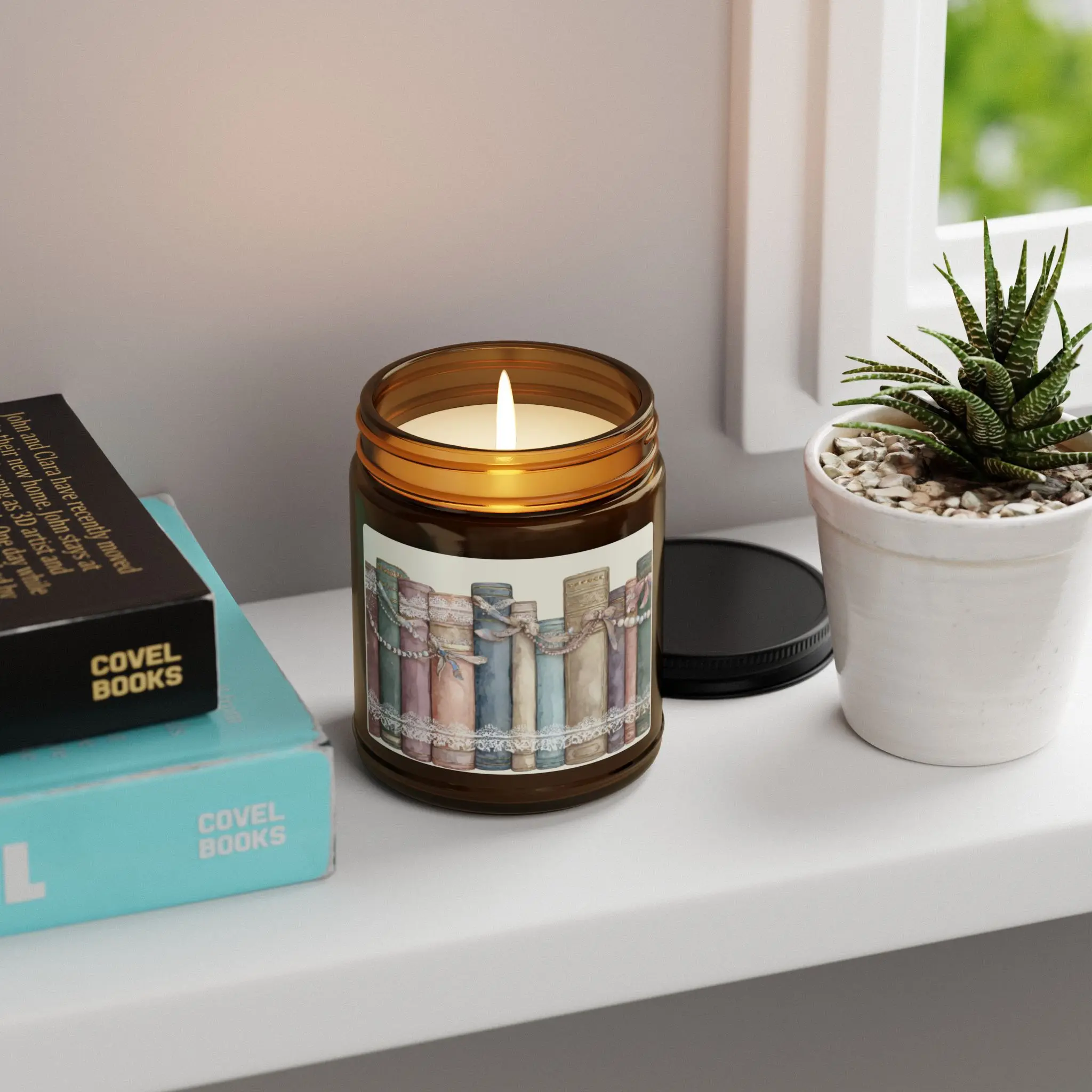 Vintage Bookshelf Soy Candle