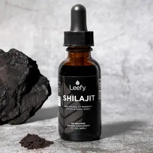 Leefy Organics Shilajit Liquid Drops – 80+ Trace Minerals, Fulvic & Humic Acid, Amino Acids – Natural Energy, Hormonal Balance, Immune Support & Detox – Pure Himalayan Shilajit Supplement Healthcare Vitamin