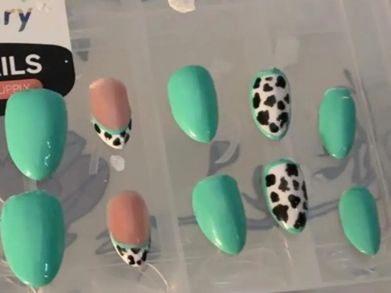 Press On Nails Short to Medium Almond Shape Hand Painted.Custom Orders Welcome