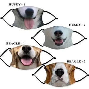 DOG FACE Fashion Design Printed Reusable Face Mask collection