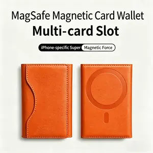 Magsafe Magnetic Card Holder Wallet, Multi-Card Slot, PU Material, iPhone Compatible, 6 Card Slots, Lightweight, Thin, Portable, Large Capacity