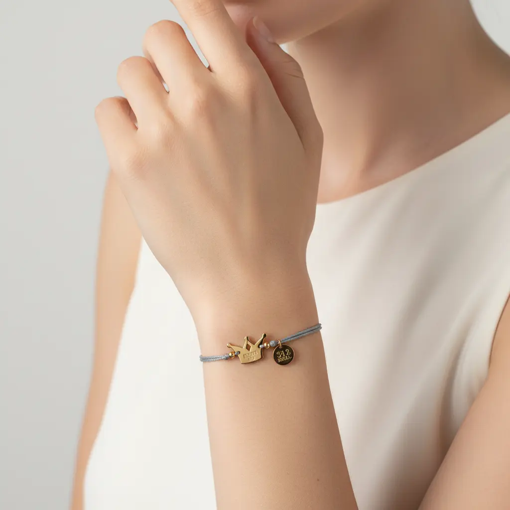 Hilos de Amor Bracelet with Crowned Charm