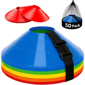 75/50/25 Pack Pro-Grade Soccer Training Cones Set Durable Agility Cones with Carry Bag & Strap Holder Ideal for Sports Training Football Soccer Basketball Trusted by Coaches & Athletes