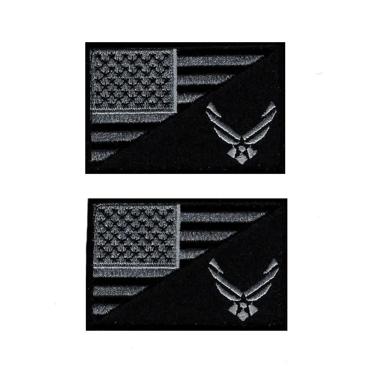 USA Flag Air Force Embroidered Hook Patch (Bundle- AF03)