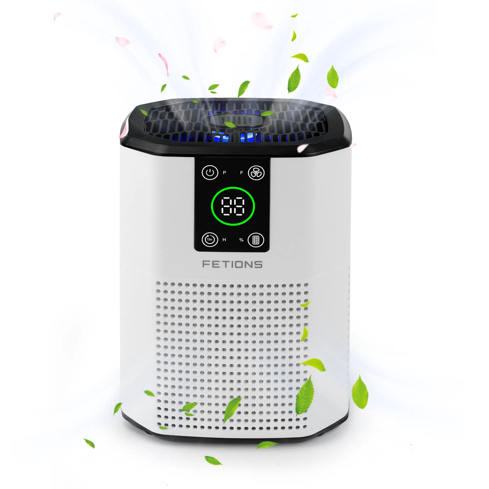 Fetions Premium HEPA Air Purifier with Aromatherapy – Advanced 3-Stage H13 True HEPA Filtration, Ambient Light Enhancement, Effectively Eliminates All