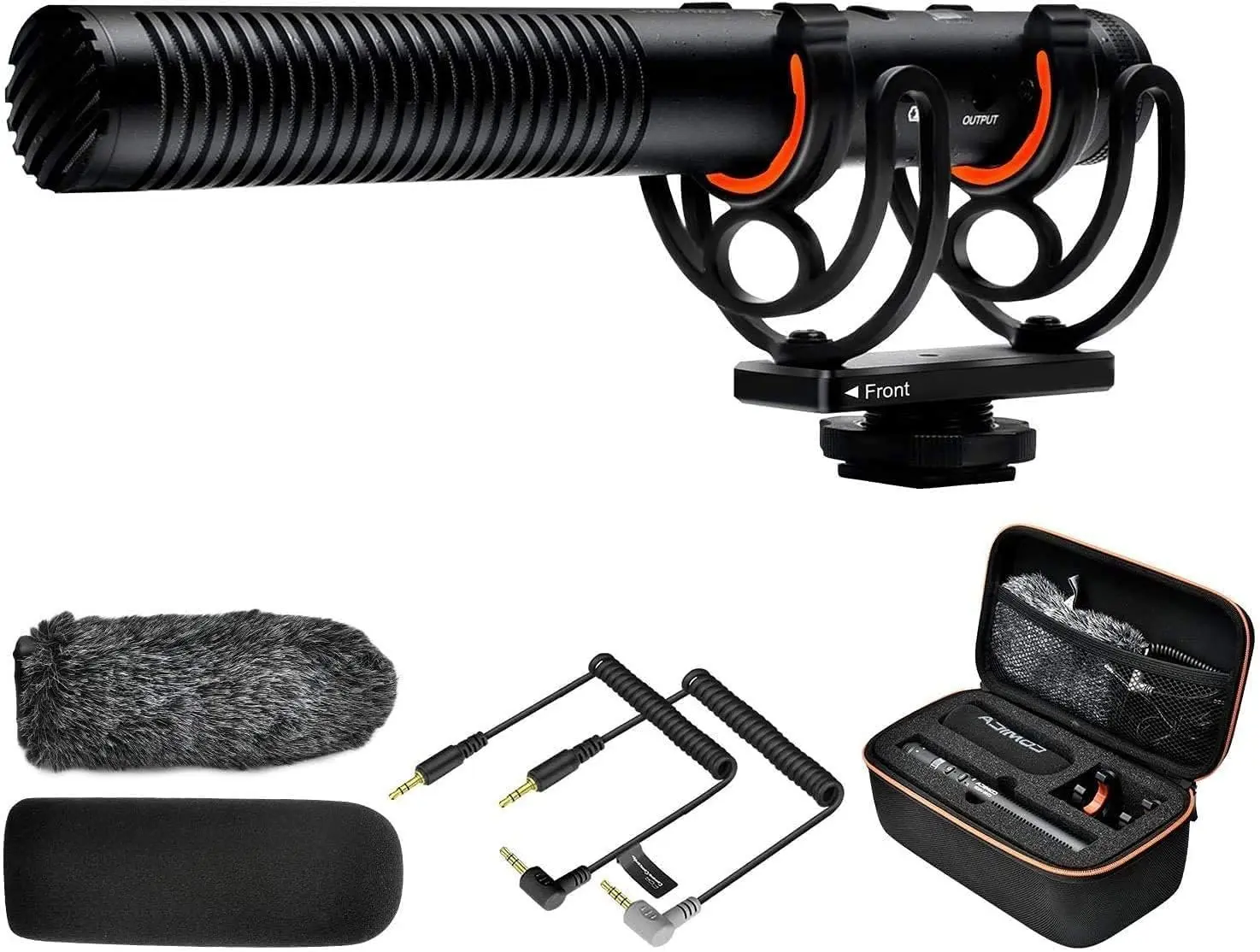 VM20  Microphone, Professional Super Cardioid Video Mic with Shock Mount, Camera Microphone Kit for Smartphone/DSLR Camera/Camcorder,  for Interview, Video , Vlog