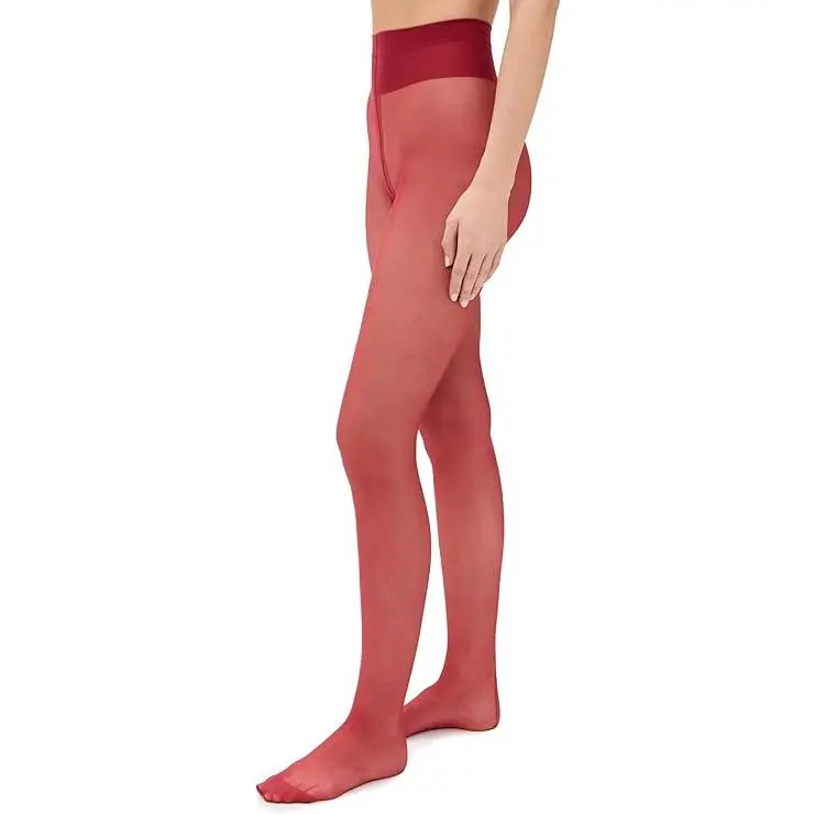 WOLFORD Individual 10 Back Seam Tights Cherry Red