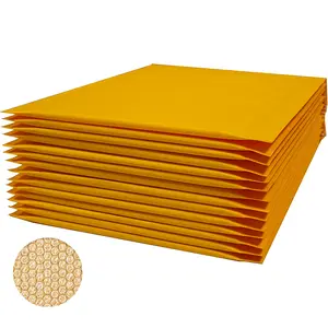 #5 10.5X15 Inch 10/ 25 /50 Pack, Kraft Bubble Mailers Waterproof Cushioned Bubble Mailers Packaging for Small Business, #5 Yellow Padded Envelopes Postal Bags Office Stationery Supplies