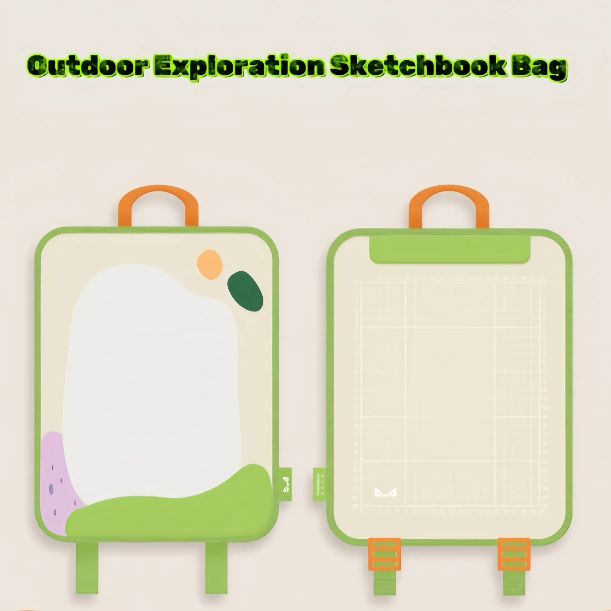 Kids' Mini 2-Layer Waterproof Light Portable Outdoor Easel Backpack - 2-in-1 Creative Hub, Sketch Kit for Nature Arts, Weather-Ready Design Nature Exploration Toy for Ages 3+