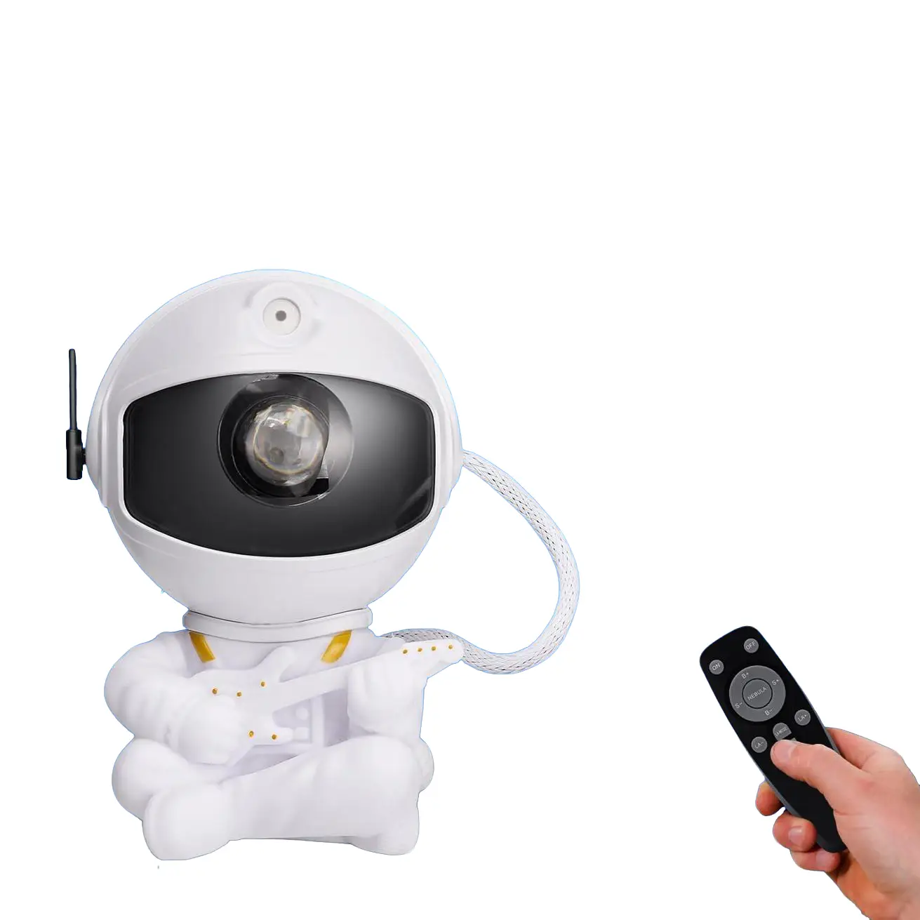 Astronaut Galaxy Star Projector Starry Night Light - Starry Nebula Ceiling Projection Lamp with 8 Modes, Remote and 360° Adjustable,White