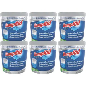 Refillable Moisture Absorber, 11 oz., 6-Pack – Fresh Scent Moisture Absorbers, 10% More Absorbing Power*, Eliminates Musty Odors for Fresher, Cleaner Air