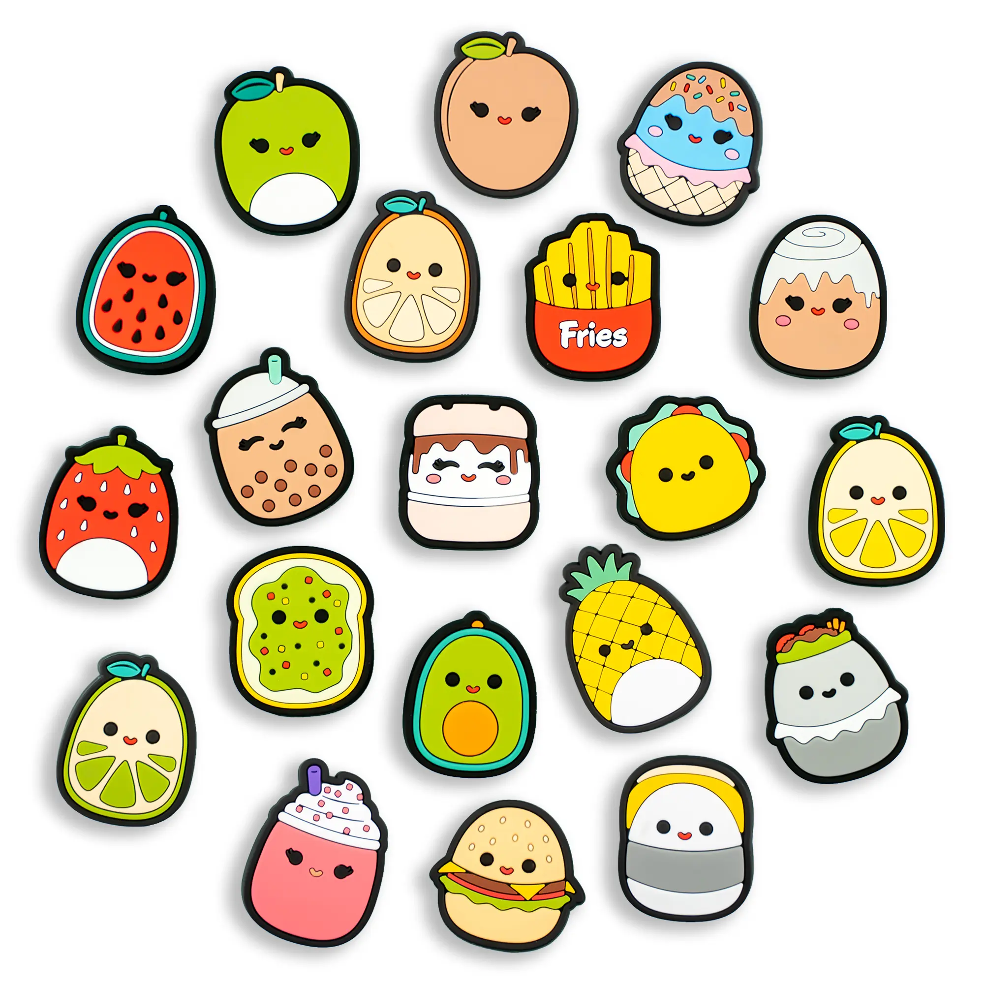 Cute Charms Squish Croc Charms Food Shoe Charms Croc Charm Shoe Charm Gift For Boys Kids Girls