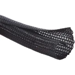 10ft - 1/2 inch Cord Protector Wire Loom Tubing Cable Sleeve Split Sleeving For USB Cable Power Cord Audio Video Cable – Protect Cat From Chewing - Black