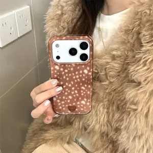 Brown Deer Spot Texture | Autumn/Winter | All inclusive IMD | Best Friend Gift | Suitable for iPhone 14 15 16 17 Pro Max | Casing Accessories Protective Smartphone Cellphone Protector