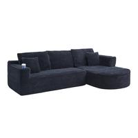 Black Fur L Shape Right