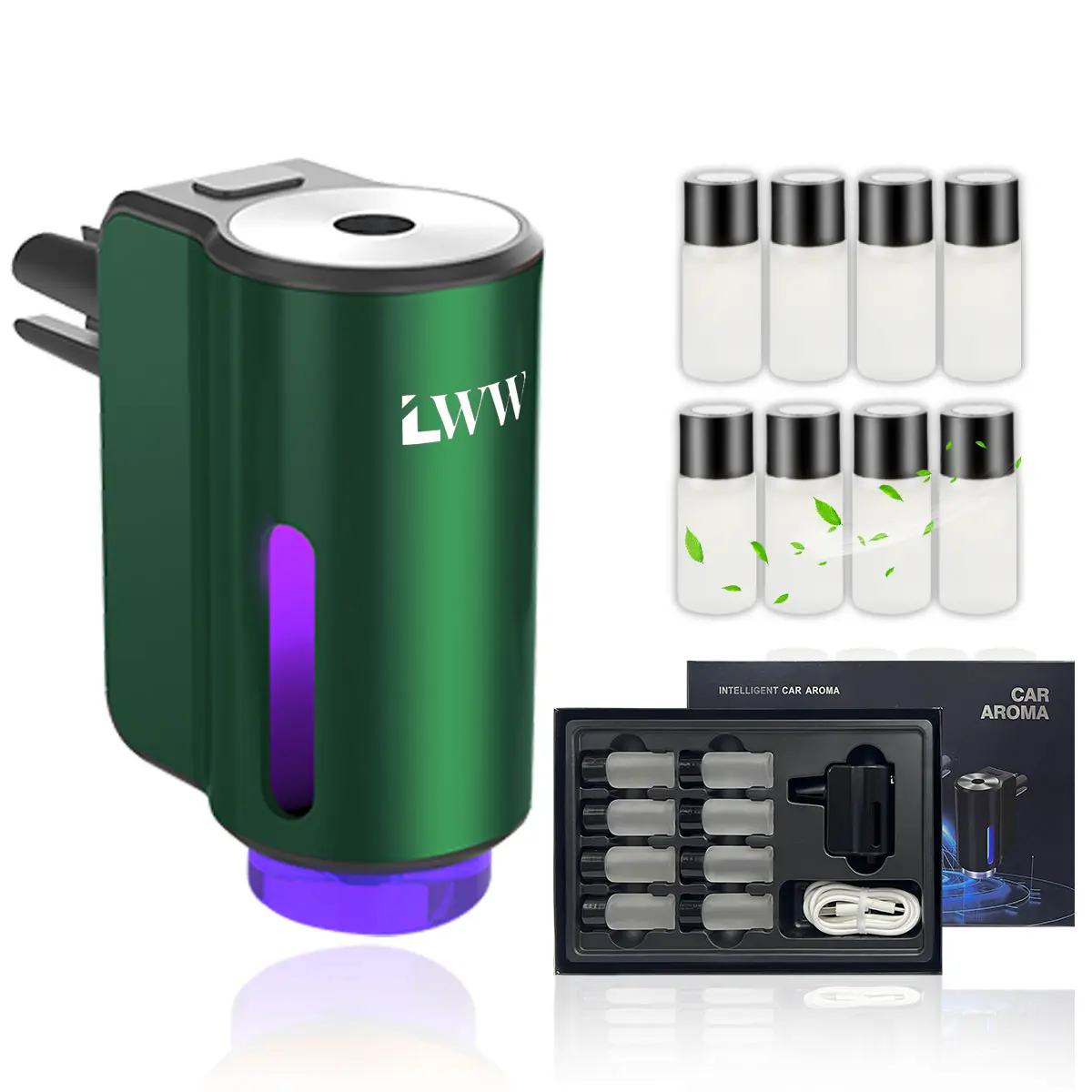 (8 bottles) - Green - Mixed Flavors