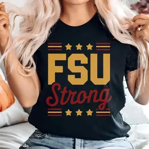 FSU Strong Shirt Featuring Bold Florida State Map and Anti-Gun Protest Design