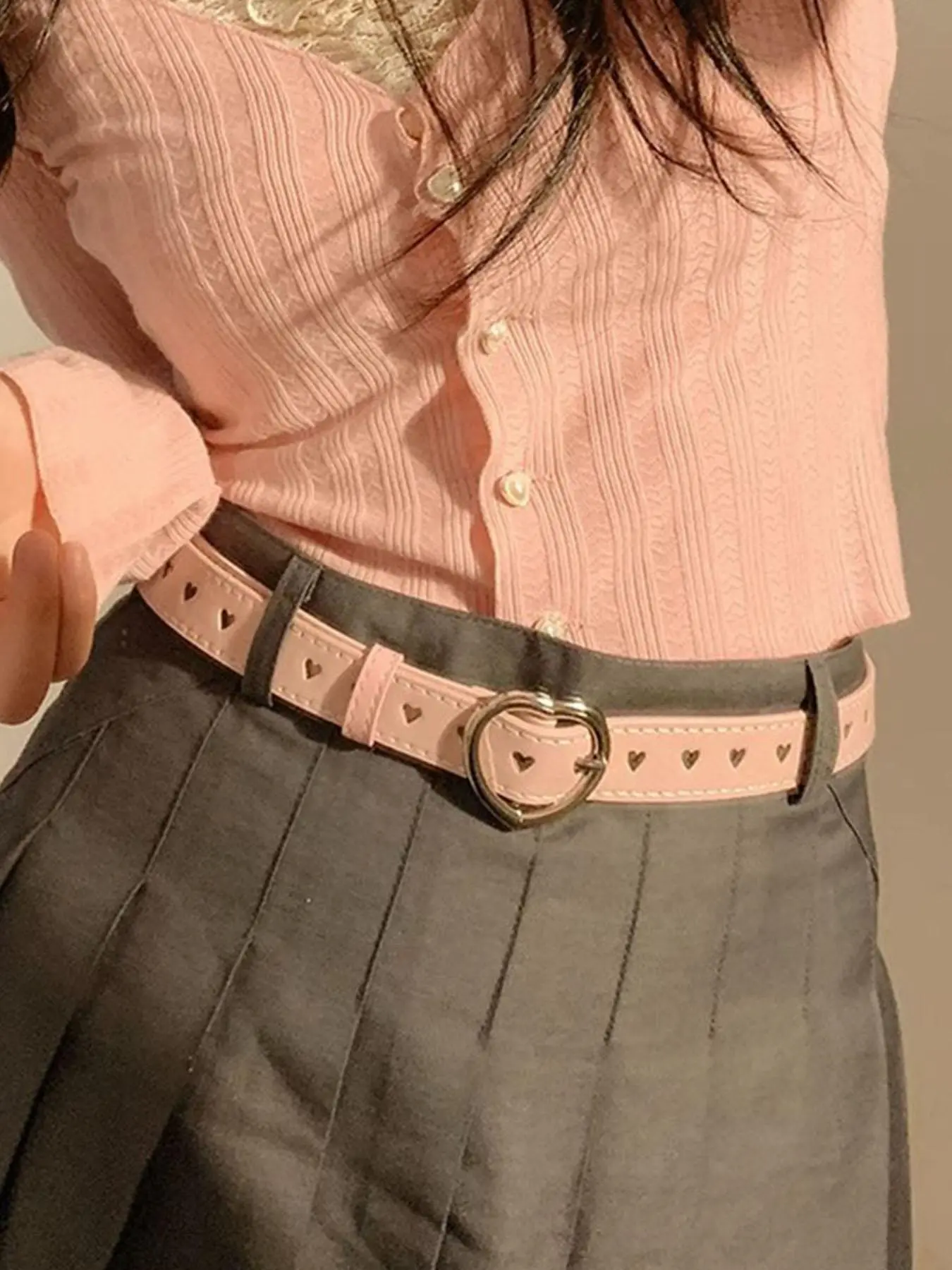 Women's Fashion Hollow Heart Design Rope Belt, Adjustable Eyelet Belt for Women, Fashion Belt for Party, Daily Clothing Decor, Trendy All-match Belt for Birthday Gift, Trendy Exquisite Belt, Stylish Belts