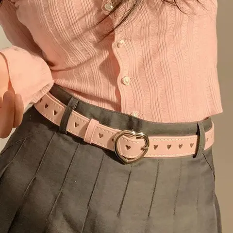 Women's Fashion Hollow Heart Design Rope Belt, Adjustable Eyelet Belt for Women, Fashion Belt for Party, Daily Clothing Decor, Trendy All-match Belt for Birthday Gift, Trendy Exquisite Belt, Stylish Belts