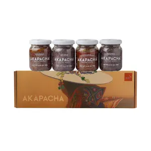Akapacha Artisanal Vegan Olive Tapenade & Spread Gift Set 4-Jar 4.2 oz Each Chilean Desert Origin Small-Batch for Salads Pasta Sandwiches & Charcuterie