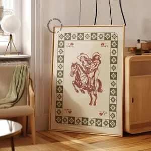 Sapphic Cowgirl Art Print: Vintage Western LGBTQIA+ Poster