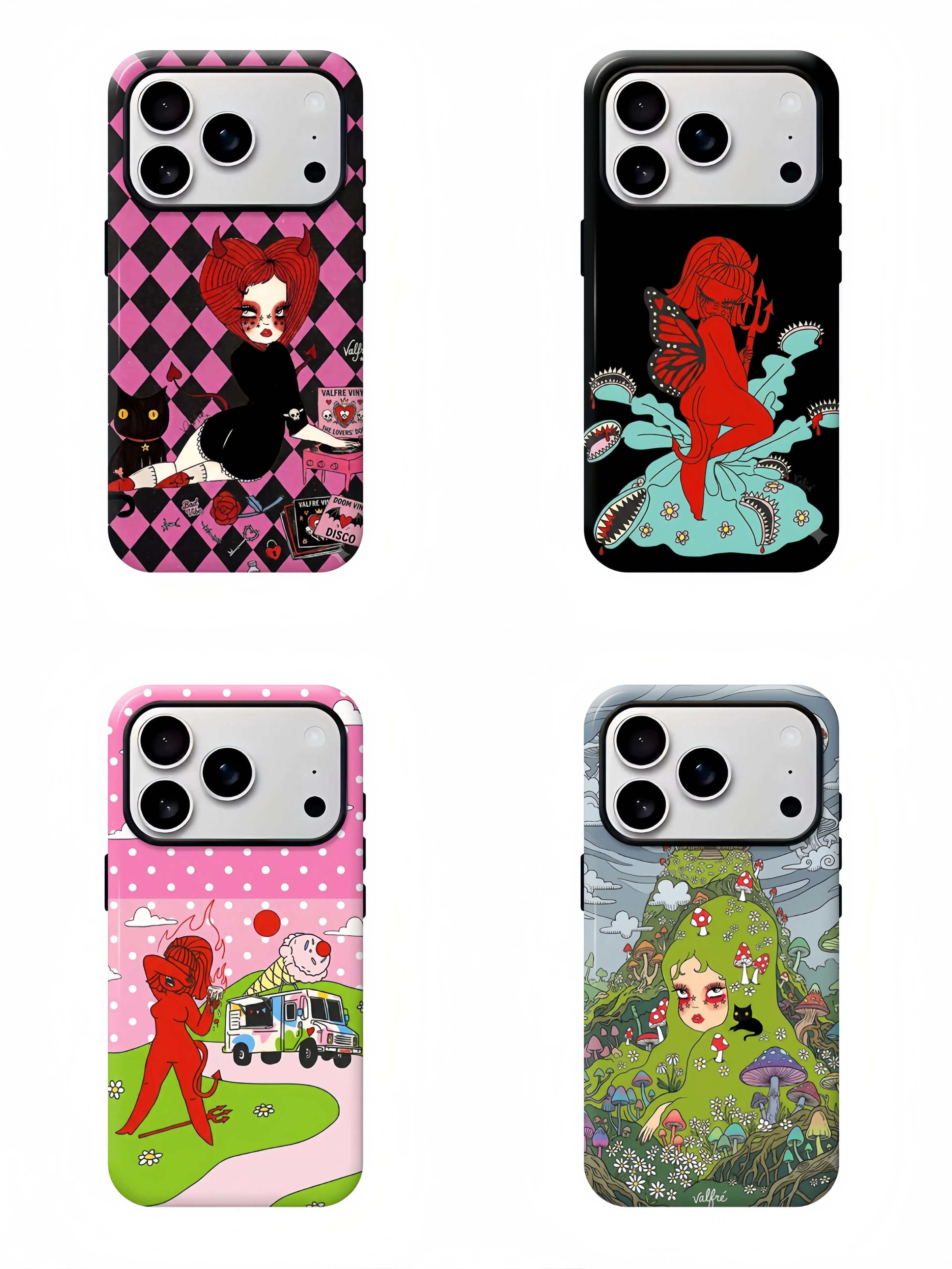 Valfre Custom Matte White Durable Polycarbonate Silicone Smartphone Shell - Shockproof, Wireless Charging Compatible Protection Accessory for iPhone 11-17 Pro Max