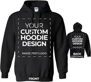 Custom Hoodies Design Your Own Cotton Personalized Sweatshirt for Women Men Front and Back