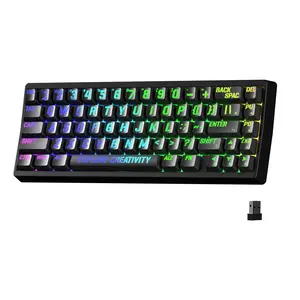 XVX M67 Tri-Mode Mechanical Keyboard With Miami IMD-Tech Keycaps, QMK/VIA  Gasket, RGB Hot Swappable, bluetooth