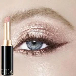 Huasurv Multifunctional Jelly Highlighter Eyeshadow Stick, Glitter Eyeshadow Stick, Nude Pearl Eyeshadow Stick, Long Lasting Highly Pigmented Balm for Glamorous Looks