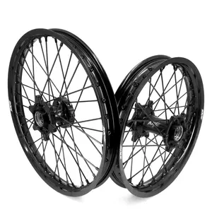 KKE Enduro 1.6*21" & 2.15*18" CNC Hub Electric Dirtbike Alloy Wheels Rims Fit STARK VARG MX EX All Black