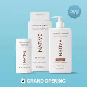 NATIVE Body Care Trio – Aluminum-Free Deodorant, Hydrating Body Wash & Moisturizing Lotion