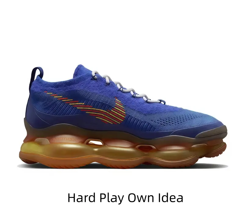 USRetro royal blue low-top running shoes with distinctive silhouette. It is a fantastic wardrobe pick for sneaker fans who love bold vibrant street styling.